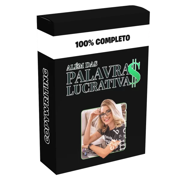 Imagem do curso Além das Palavras Lucrativas – Roberta Santos 2025, treinamento completo em copywriting, persuasão e geração de renda online.