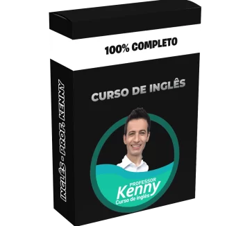 Imagem do Curso de Inglês – Prof. Kenny 2025, treinamento completo de inglês com foco em gramática, fonética e conversação.