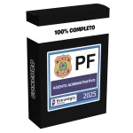 Imagem representando o curso Estratégia Concursos Polícia Federal – Agente Administrativo [2025], focado na preparação completa para o concurso da PF na área administrativa.
