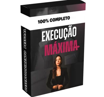 Imagem representando o curso Execução Máxima – Luana Carolina, focado em produtividade, disciplina e execução de alto nível para empreendedoras e criadoras.