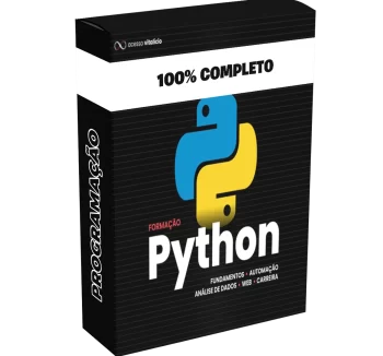 Imagem representando a Formação Python – Onebitcode, focada em programação com Python, automação, web e carreira como desenvolvedor.