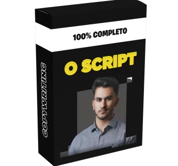 Imagem representando o curso O Script – Rodrigo Vincenzi, focado em técnicas de copywriting e roteiros de vendas que convertem.