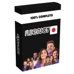 Imagem promocional do curso de japonês da Fluency Academy com foco em conversação e cultura.