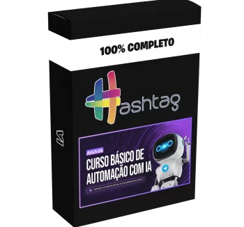 Imagem do curso Agentes de IA com N8N da Hashtag Treinamentos, ensinando automações com inteligência artificial.