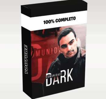 Imagem representando a Comunidade Dark de Jef Martins, com foco em geração de renda passiva com sites de nicho, SEO, estratégias de monetização anônima e produção de conteúdo sem aparecer.