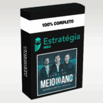 Imagem representando o curso Extensivo Estratégia MED 2025, voltado para preparação completa para o vestibular de medicina, com cronograma anual, foco em alta performance e materiais direcionados.