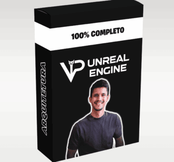 Imagem representando o Curso VIP Unreal Engine para Archviz - Vinicius Pinheiro, com elementos gráficos de arquitetura, visualização 3D e renderização realista com Unreal Engine.