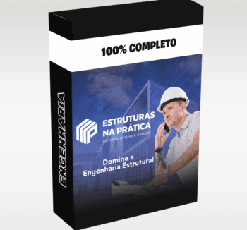 Imagem promocional do curso Estruturas na Prática Nivaldo Maria, com elementos visuais que representam engenharia civil, cálculos estruturais e construção prática.