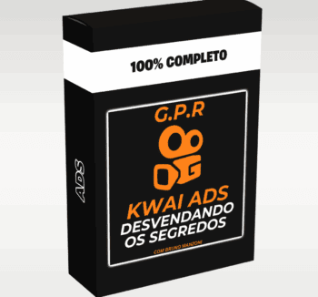 Banner promocional do curso KWAI ADS Bruno Manzoni com foco em anúncios e estratégias para monetizar no aplicativo Kwai em 2025.