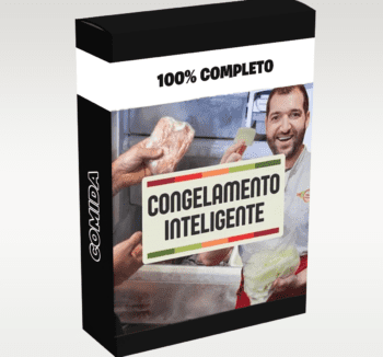Ilustração representando o Congelamento Inteligente Chef Enzo Neto com foco em preparo, congelamento correto e conservação de alimentos