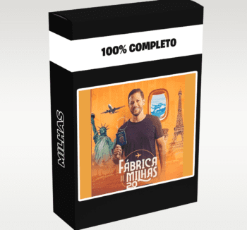 Ilustração representando a Fábrica de Milhas 2.0 Rodrigo Goes 2026 com foco em estratégias de acúmulo e uso inteligente de milhas aéreas